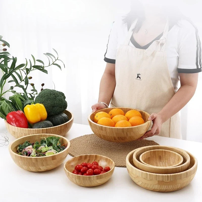 Elegant Bamboo Kitchen Bowl